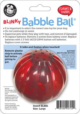 Show full view: Pet Qwerks Blinky Babble Ball Dog Toy, Large slide 7 of 9