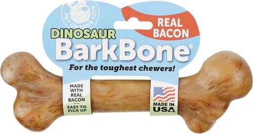Show full view: Pet Qwerks Dinosaur BarkBone Bacon Flavor Tough Dog Chew Toy, Medium slide 7 of 9