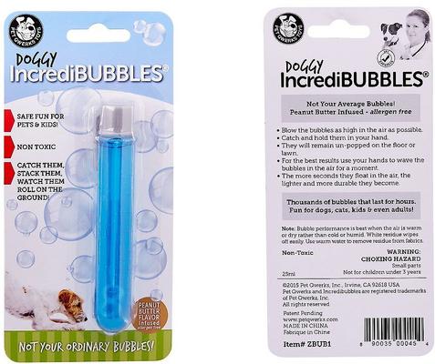 Show full view: Pet Qwerks Incredibubbles for Dogs, Peanut Butter, 25-mL slide 8 of 11