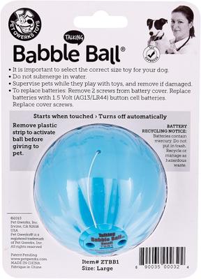 Show full view: Pet Qwerks Talking Babble Ball Dog Toy, Large slide 5 of 8