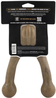 Show full view: Pet Qwerks Wish BarkBone Chew Dog Toy, Brown, Large slide 4 of 6