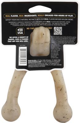 Show full view: Pet Qwerks Wish BarkBone Chew Dog Toy, Brown, Small slide 4 of 6