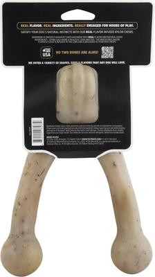 Show full view: Pet Qwerks Wish BarkBone Chew Dog Toy, Yellow, Large slide 4 of 6