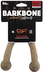 Pet Qwerks Wish BarkBone Chew Dog Toy, Yellow, Medium