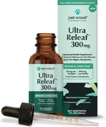 Pet Releaf Ultra Releaf Liposome 600-mg Full Spectrum Hemp Extract Oil Liquid Calming Supplement for X-Large Dogs, 2-fl oz bottle slide 1 of 8