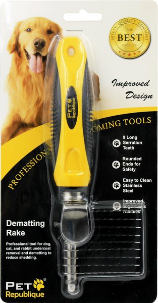 Show full view: Pet Republique Dematting Comb Tool Dog & Cat Brush, Yellow/Black slide 4 of 4