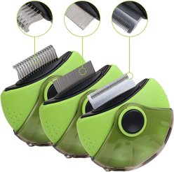 Pet Republique Deshedding + Dematter + Pin Brush 3 in 1 Grooming Brush Tool for Small Dogs & Cats