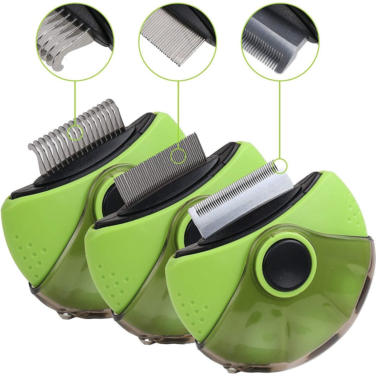 Pet Republique Deshedding + Dematter + Pin Brush 3 in 1 Grooming Brush Tool for Small Dogs & Cats