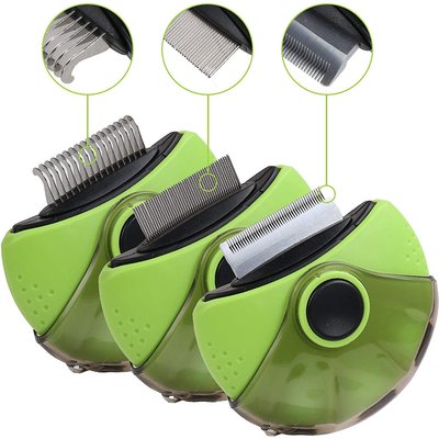 Pet Republique Pet Republique Deshedding + Dematter + Pin Brush 3 in 1 Grooming Brush Tool for Small Dogs & Cats