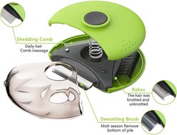 Pet Republique Deshedding + Dematter + Pin Brush 3 in 1 Grooming Brush Tool for Small Dogs & Cats slide 2 of 3