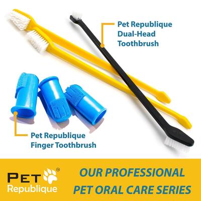 Show full view: Pet Republique Dog Dual-Side Design Large & Small End Toothbrush, 3 count slide 7 of 10
