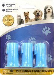 Pet Republique Dog & Cat Finger Toothbrush, 3 count