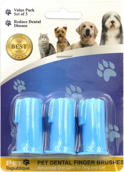 Show full view: Pet Republique Dog & Cat Finger Toothbrush, 3 count slide 1 of 8