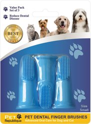 Pet Republique Dog & Cat Small Finger Toothbrush, 3 count