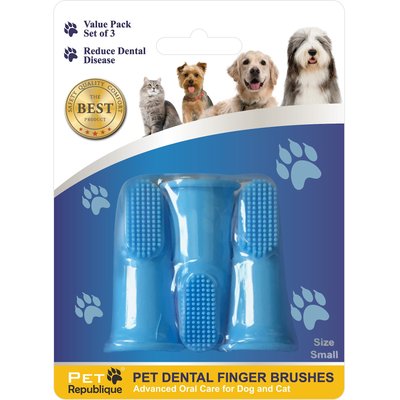 Pet Republique Pet Republique Dog & Cat Small Finger Toothbrush, 3 count