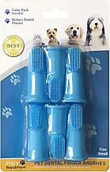 Pet Republique Dog & Cat Small Finger Toothbrush, 6 count