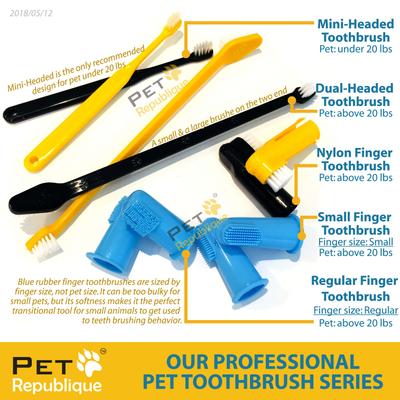 Show full view: Pet Republique Dog & Cat Small Finger Toothbrush, 6 count slide 6 of 7