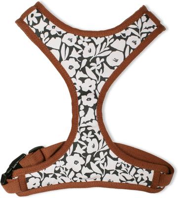 Show full view: Pet Shop by Fringe Studio Charcoal Floral Dog Harness, Medium: 17 to 22-in chest girth slide 1 of 3