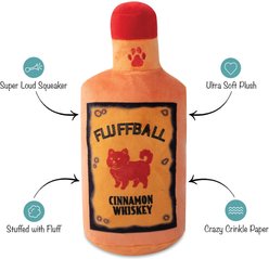Pet Shop by Fringe Studio Fluffball Cinnamon Whisky Squeaky Plush Dog Toy slide 2 of 3