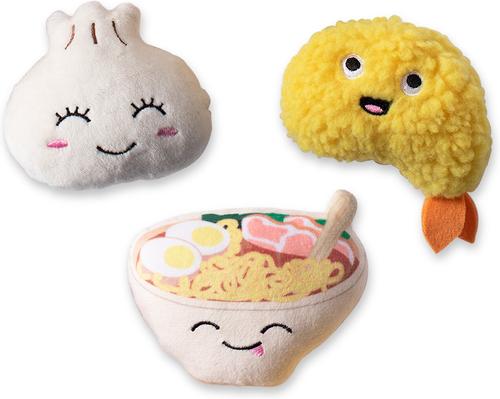 Show full view: Pet Shop by Fringe Studio Soy Into You Small Dog Squeaky Plush Dog Toy, 3 count slide 1 of 4