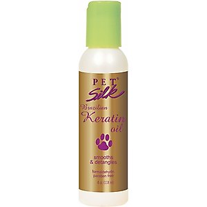 Pet Silk Brazilian Keratin Dog & Cat Oil, 4-fl oz bottle