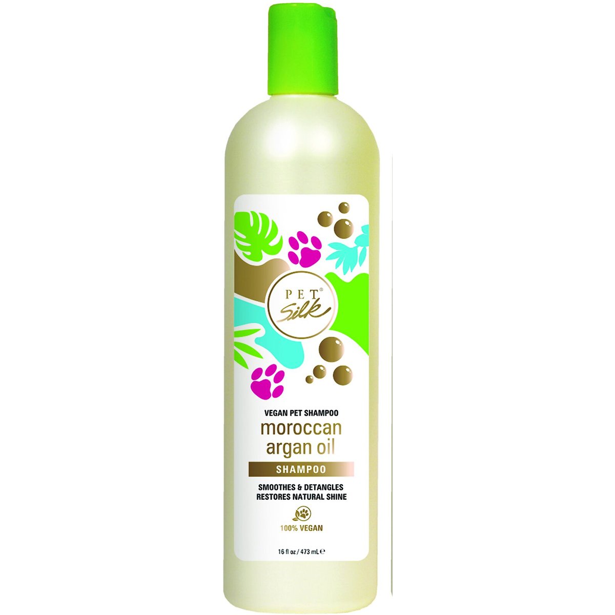 Pet Silk Vegan Moroccan Argan Oil Dog & Cat Shampoo, 16-fl oz bottle