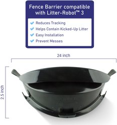 Pet Standard Fence & Litter Barrier Compatible with Litter-Robot 3 Cat Litter Box Mat slide 2 of 3