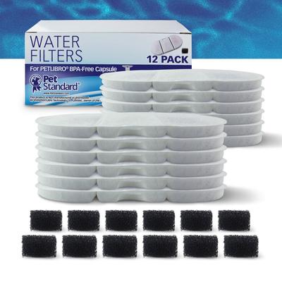 Show full view: Pet Standard PETLIBRO BPA-Free Capsule Pet Water Fountain Replacement Filter, 71-oz, 12-pack slide 2 of 8