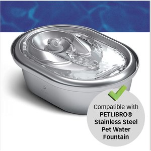 Pet Standard PETLIBRO Model PLWF003 Stainless Steel Pet Water Fountain Replacement Filter & Replacement Pre-Filter Sponges, 67-oz, 12-pack