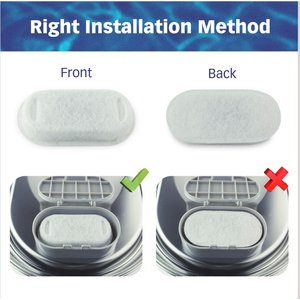 Pet Standard PETLIBRO Model PLWF003 Stainless Steel Pet Water Fountain Replacement Filter & Replacement Pre-Filter Sponges, 67-oz, 12-pack