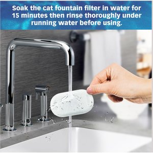 Pet Standard PETLIBRO Model PLWF003 Stainless Steel Pet Water Fountain Replacement Filter & Replacement Pre-Filter Sponges, 67-oz, 12-pack
