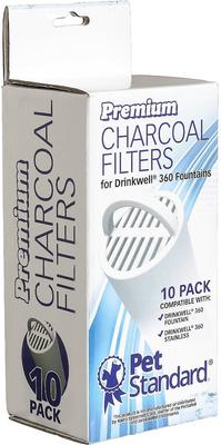 Show full view: Pet Standard Premium Charcoal Filters for PetSafe Drinkwell 360 Fountains, 10 pack slide 1 of 3