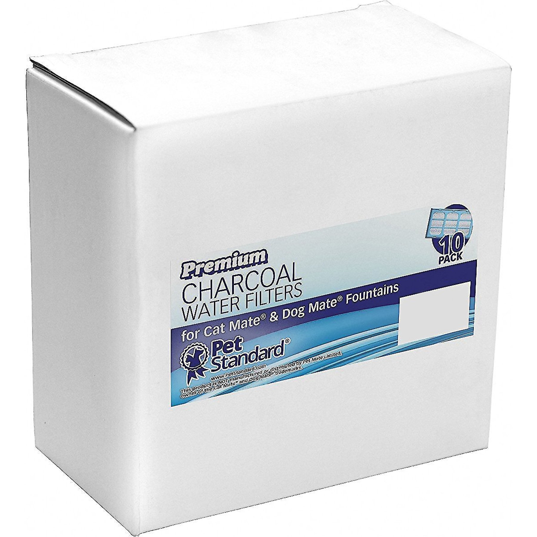 Pet Standard Replacement Water Filter Cartridges for Cat Mate & Dog Mate Fountains, 10 pack