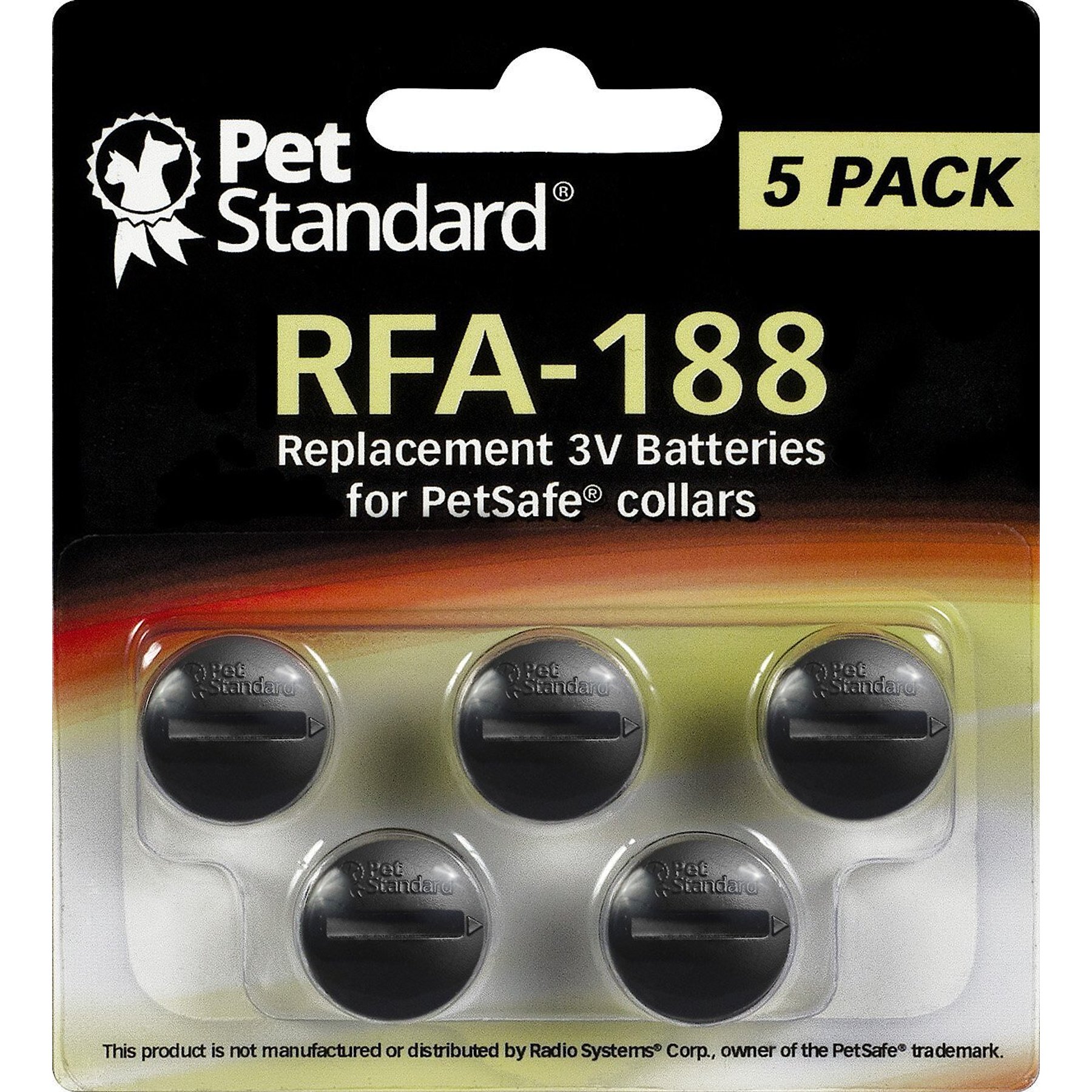 Pet Standard RFA-188 3V Batteries for PetSafe Collars, 5 pack