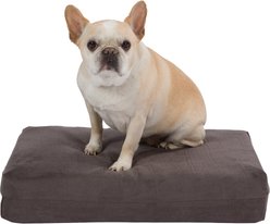 Pet Support Systems Gel Memory Foam Pillow Dog Bed, Charcoal Gray, Small