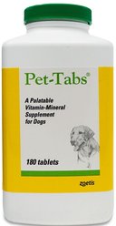 Pet-Tabs Vitamin-Mineral Dog Supplement, 180 count