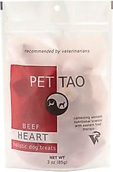 PET TAO Beef Heart Freeze-Dried Dog Treats, 3-oz bag
