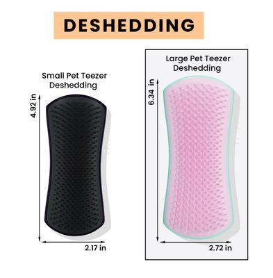 Show full view: Pet Teezer De-Shedding Dog Grooming Brush, Large, Pink & Mint slide 5 of 8