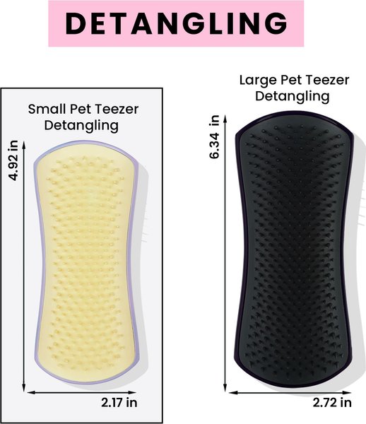 Show full view: Pet Teezer Detangling Dog Grooming Brush, Yellow slide 5 of 8