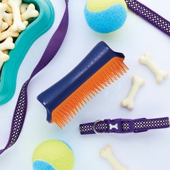 Pet Teezer Large Detangling Dual-Tier Dog Grooming Brush, Black & Orange slide 2 of 6