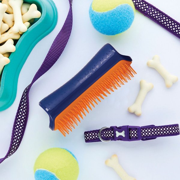 Show full view: Pet Teezer Large Detangling Dual-Tier Dog Grooming Brush, Black & Orange slide 6 of 8
