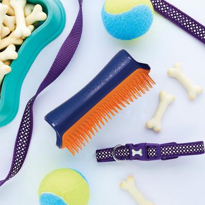 Show full view: Pet Teezer Large Detangling Dual-Tier Dog Grooming Brush, Black & Orange slide 6 of 8