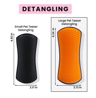 Show full view: Pet Teezer Large Detangling Dual-Tier Dog Grooming Brush, Black & Orange slide 5 of 8