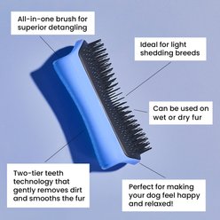 Pet Teezer Large Detangling Dual-Tier Dog Grooming Brush, Blue slide 2 of 6