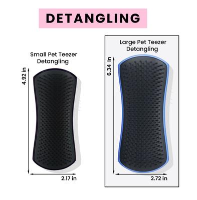 Show full view: Pet Teezer Large Detangling Dual-Tier Dog Grooming Brush, Blue slide 6 of 9