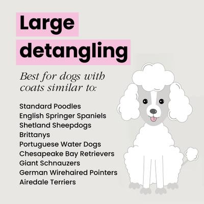 Show full view: Pet Teezer Large Detangling Dual-Tier Dog Grooming Brush, Pink & Yellow slide 4 of 9