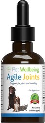 Pet Wellbeing Agile Joints Bacon Flavored Liquid Joint Supplement for Dogs & Cats, 2-oz bottle