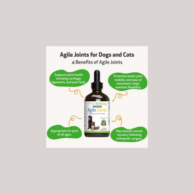 Show full view: Pet Wellbeing Agile Joints Bacon Flavored Liquid Joint Supplement for Dogs & Cats, 2-oz bottle slide 6 of 11