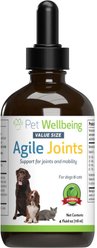 Pet Wellbeing Agile Joints Bacon Flavored Liquid Joint Supplement for Dogs & Cats, 4-oz bottle