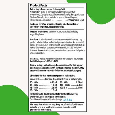 Show full view: Pet Wellbeing Agile Joints Bacon Flavored Liquid Joint Supplement for Dogs & Cats, 4-oz bottle slide 8 of 11